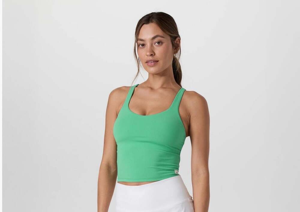 Vuori Daily Crop Tank Top Green